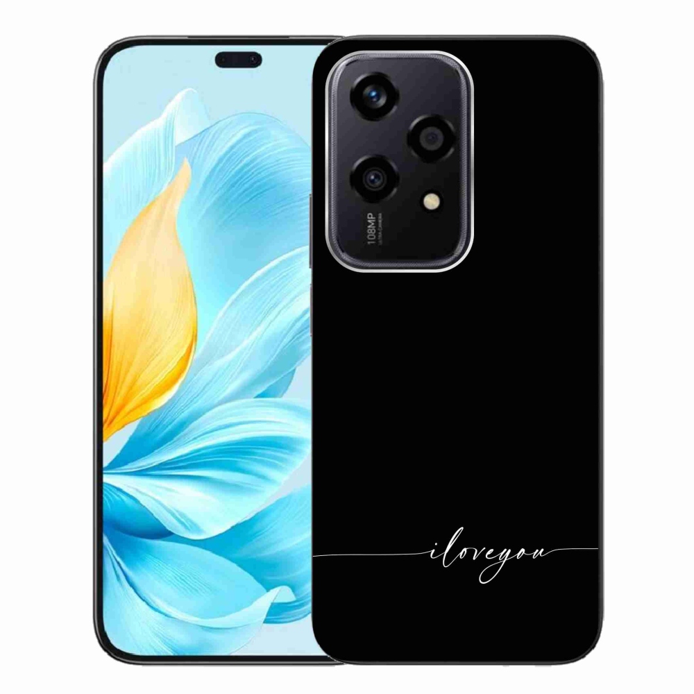 Gelový kryt mmCase na Honor 200 Lite 5G - I love you černé pozadí