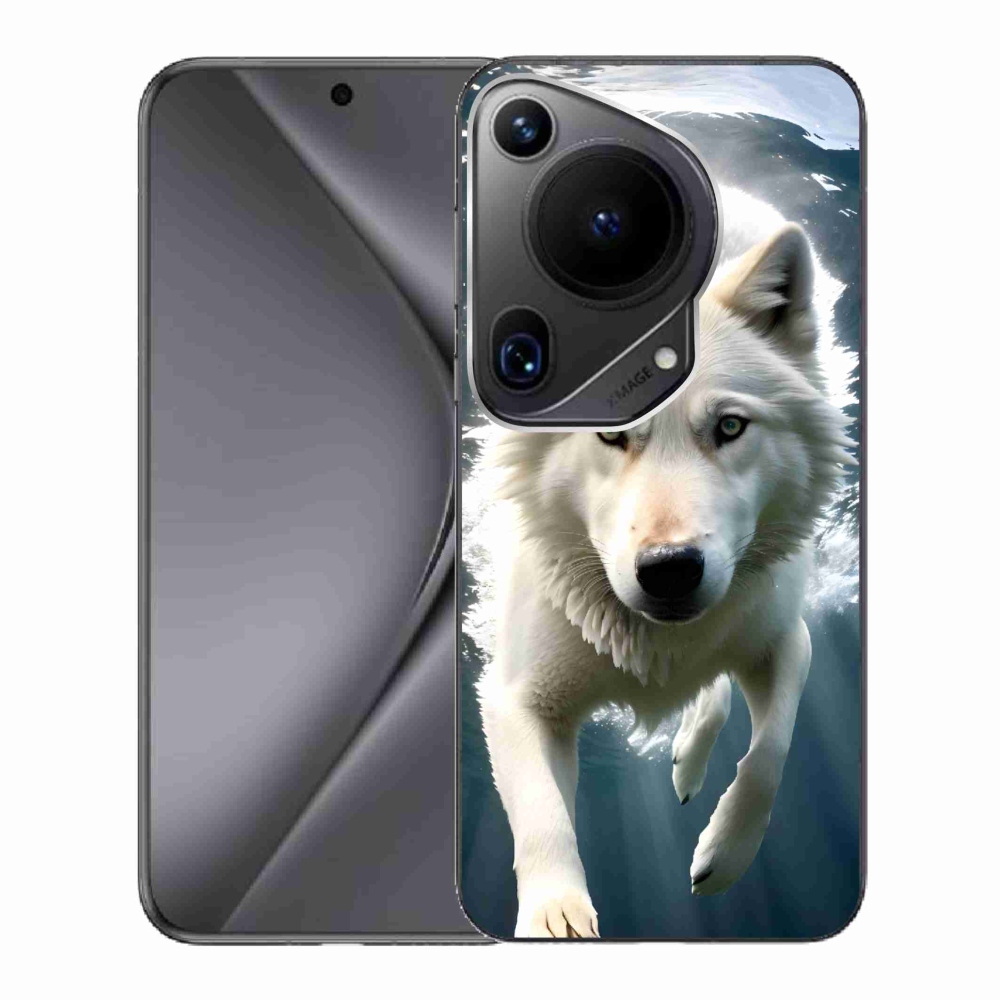 Gelový kryt mmCase na Huawei Pura 70 Ultra - bílý vlk