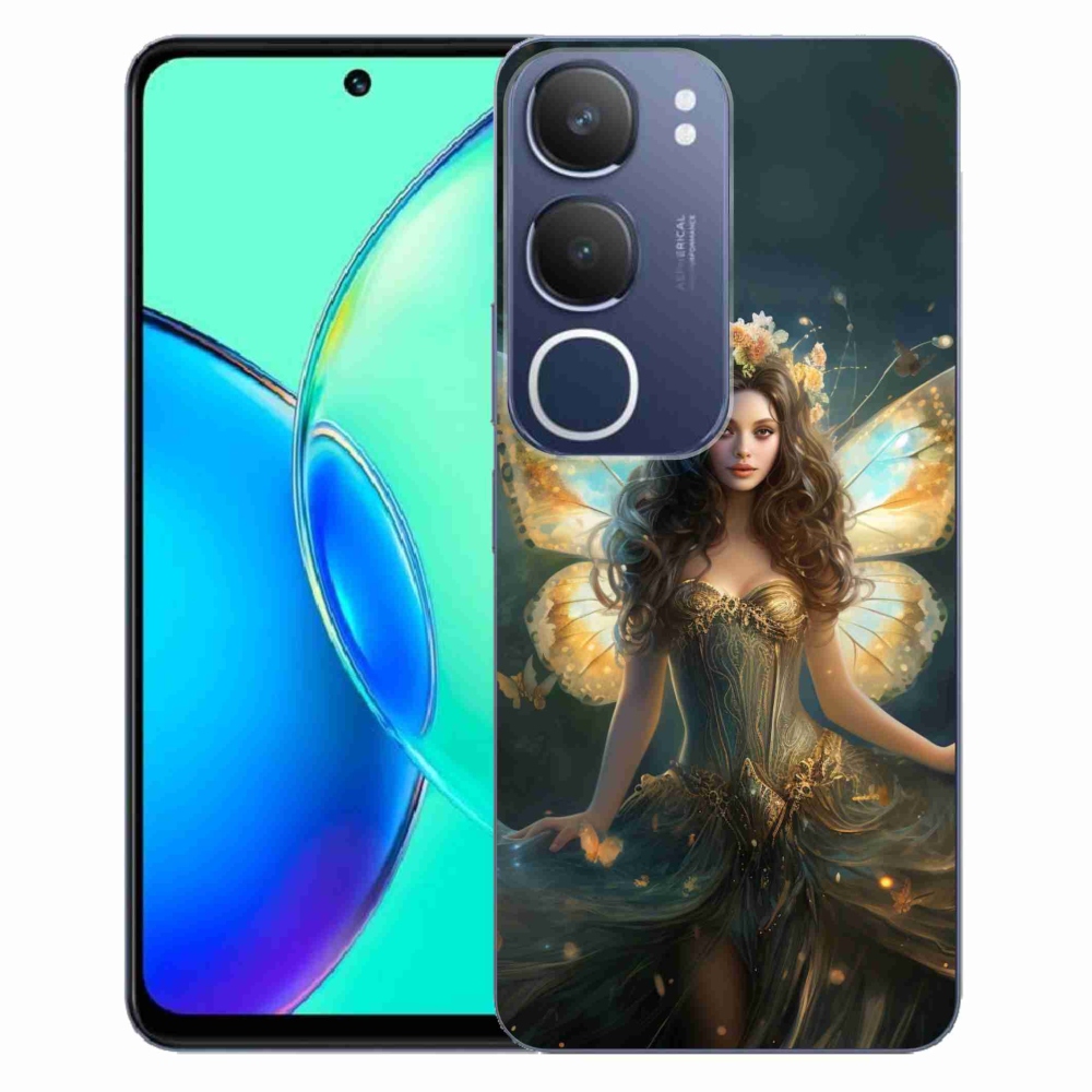 Gelový kryt mmCase na Vivo Y19s - motýlí žena