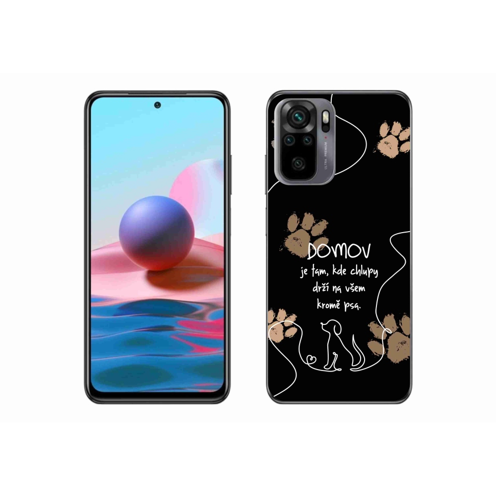 Gelový kryt mmCase na Xiaomi Redmi Note 10S - psí motiv černé pozadí