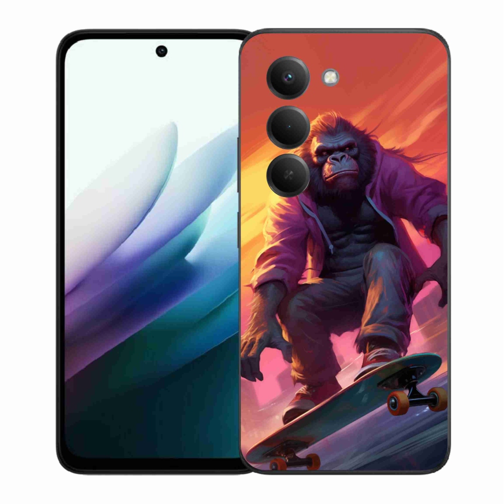 Gelový kryt mmCase na Xiaomi Redmi 15 4G/5G (171mm) - gorila na skateboardu