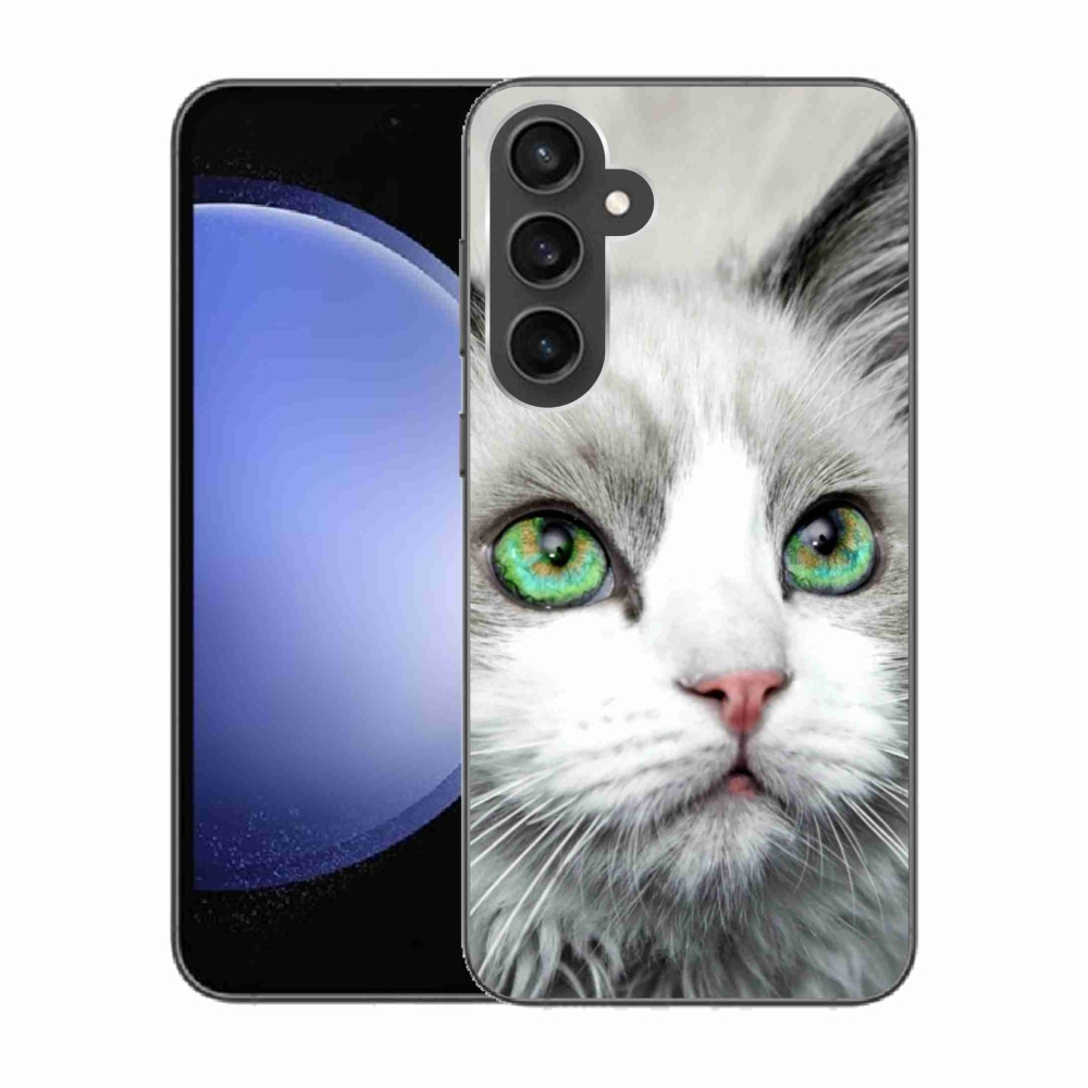 Gelový kryt mmCase na Samsung Galaxy S23 FE - kočičí pohled