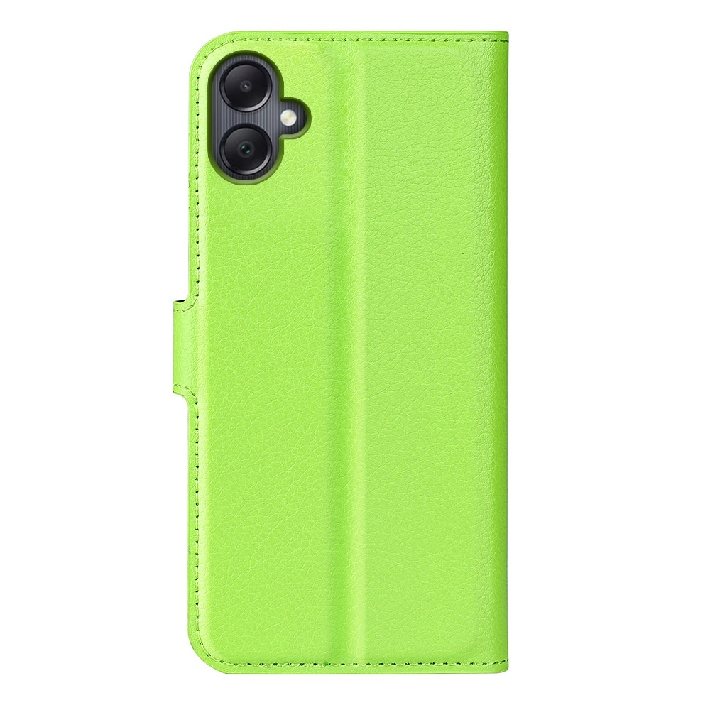 Litchi knížkové pouzdro na Samsung Galaxy A06 4G - zelené