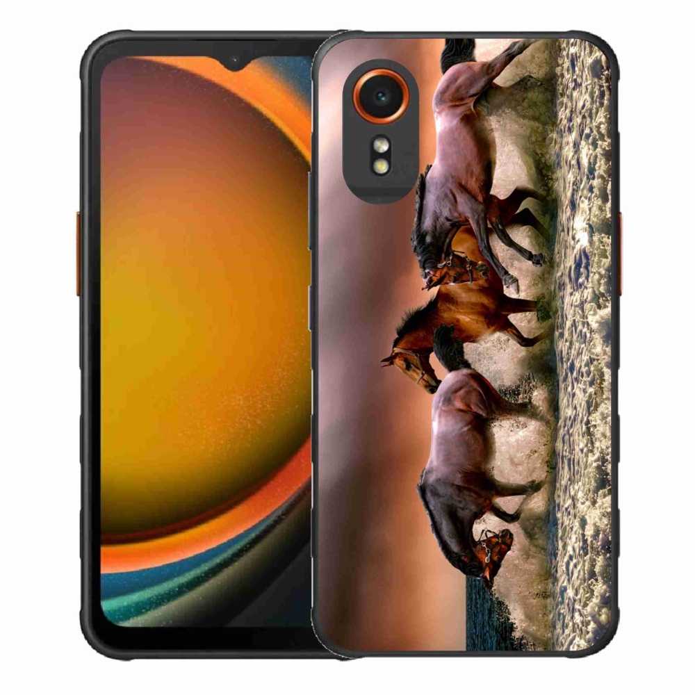 Gelový obal mmCase na Samsung Galaxy Xcover 7 - koně 1