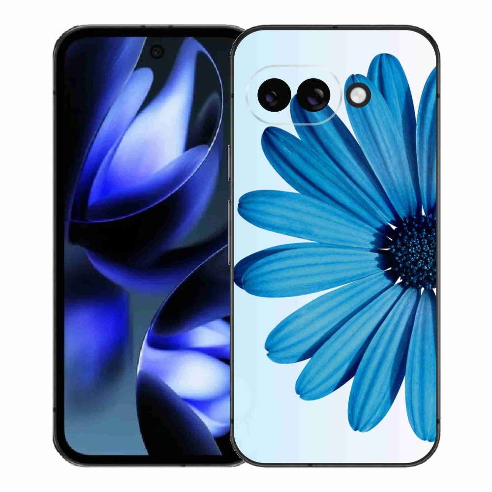Gelový kryt mmCase na Google Pixel 9a - modrá kopretina