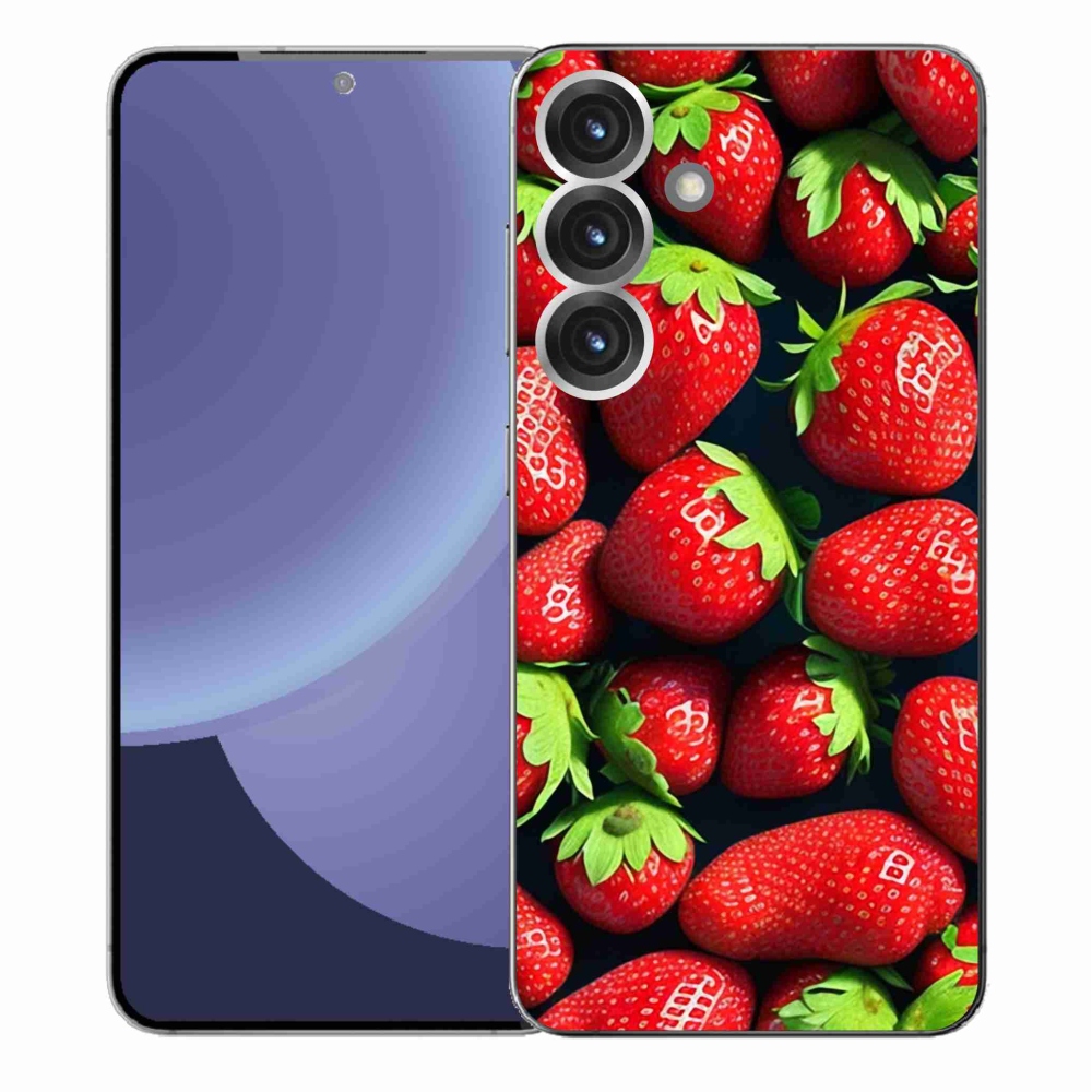 Gelový kryt mmCase na Samsung Galaxy S25+ - jahody
