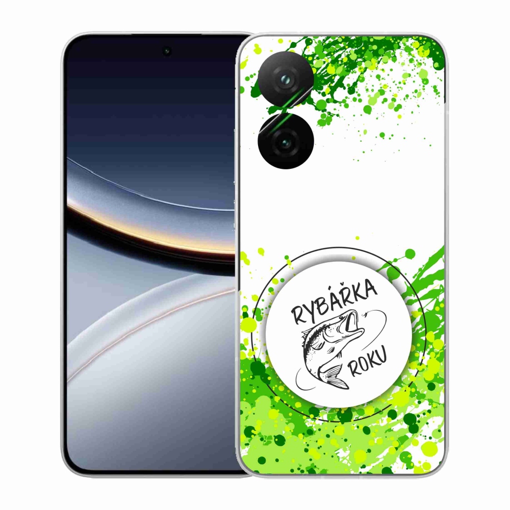 Gelový kryt mmCase na Xiaomi Poco F7 5G - rybářka roku bílé pozadí
