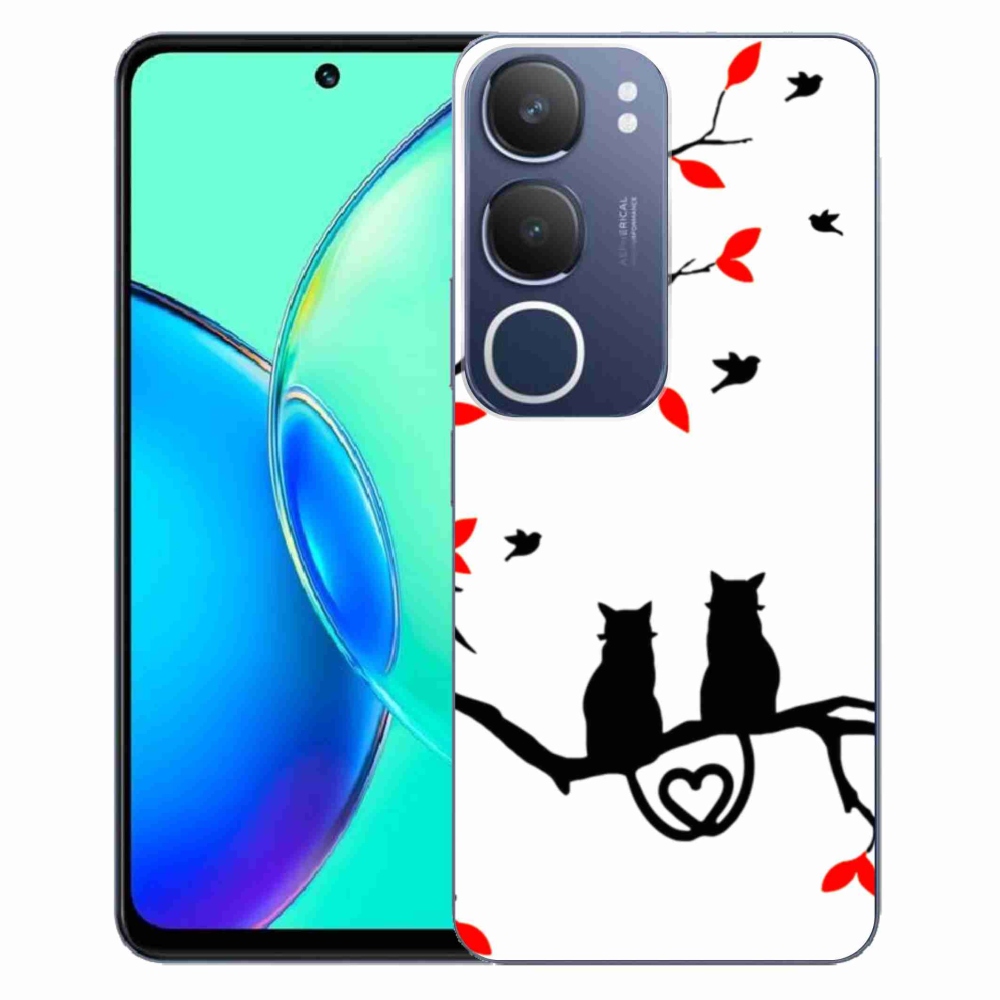 Gelový kryt mmCase na Vivo Y19s - kočičí láska