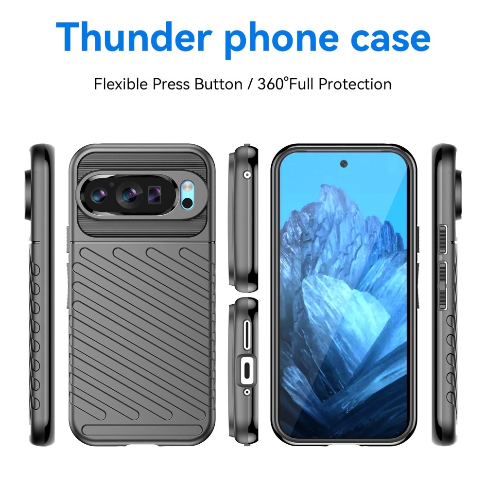 Thunder odolný gelový obal na Google Pixel 9/9 Pro - černý