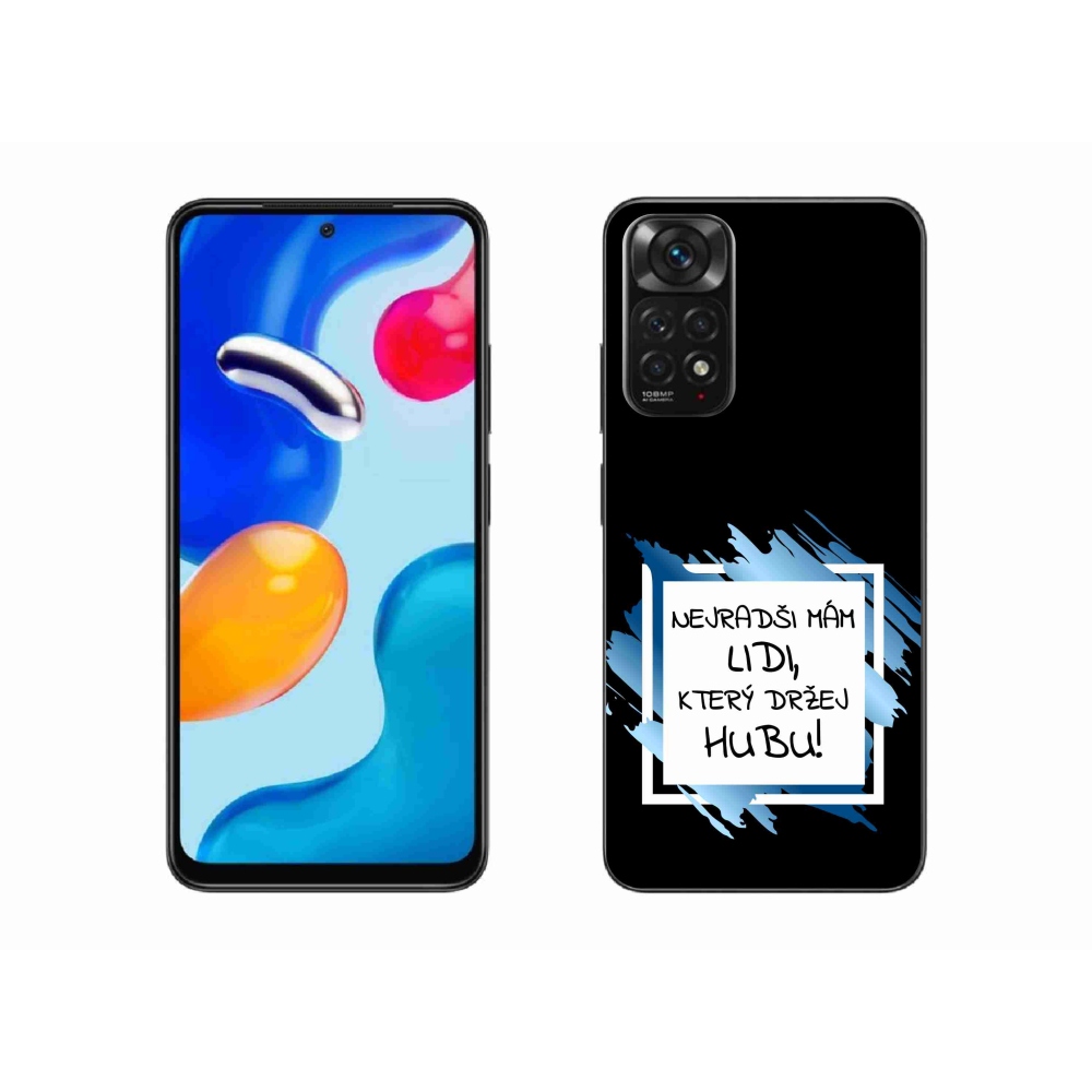 Gelový kryt mmCase na Xiaomi Redmi Note 11S 4G - vtipný text 7 bíločerné pozadí