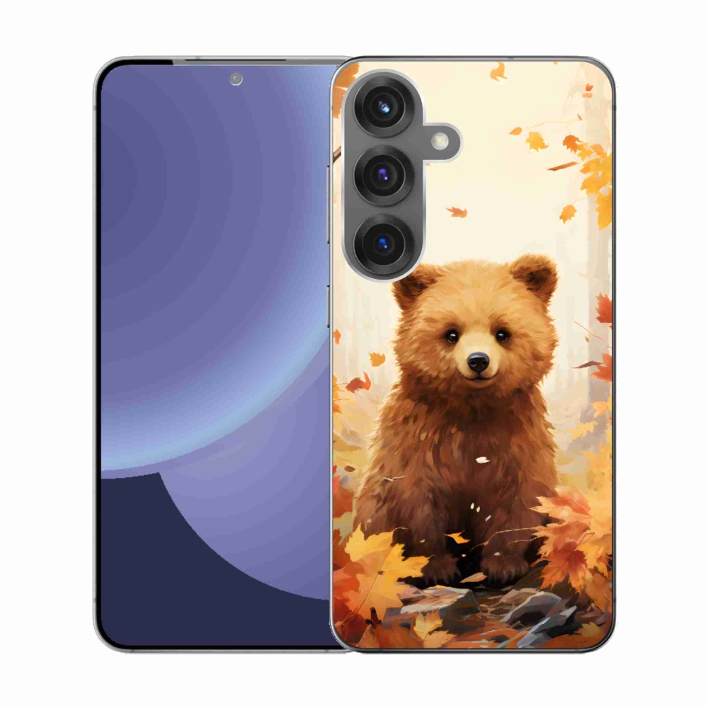 Gelový kryt mmCase na Samsung Galaxy S25 - medvěd v lese