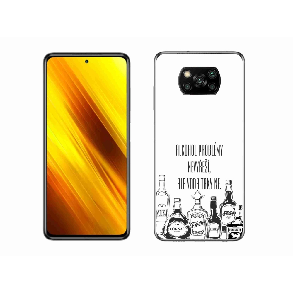 Gelový kryt mmCase na Xiaomi Poco X3 Pro - vtipný text bílé pozadí