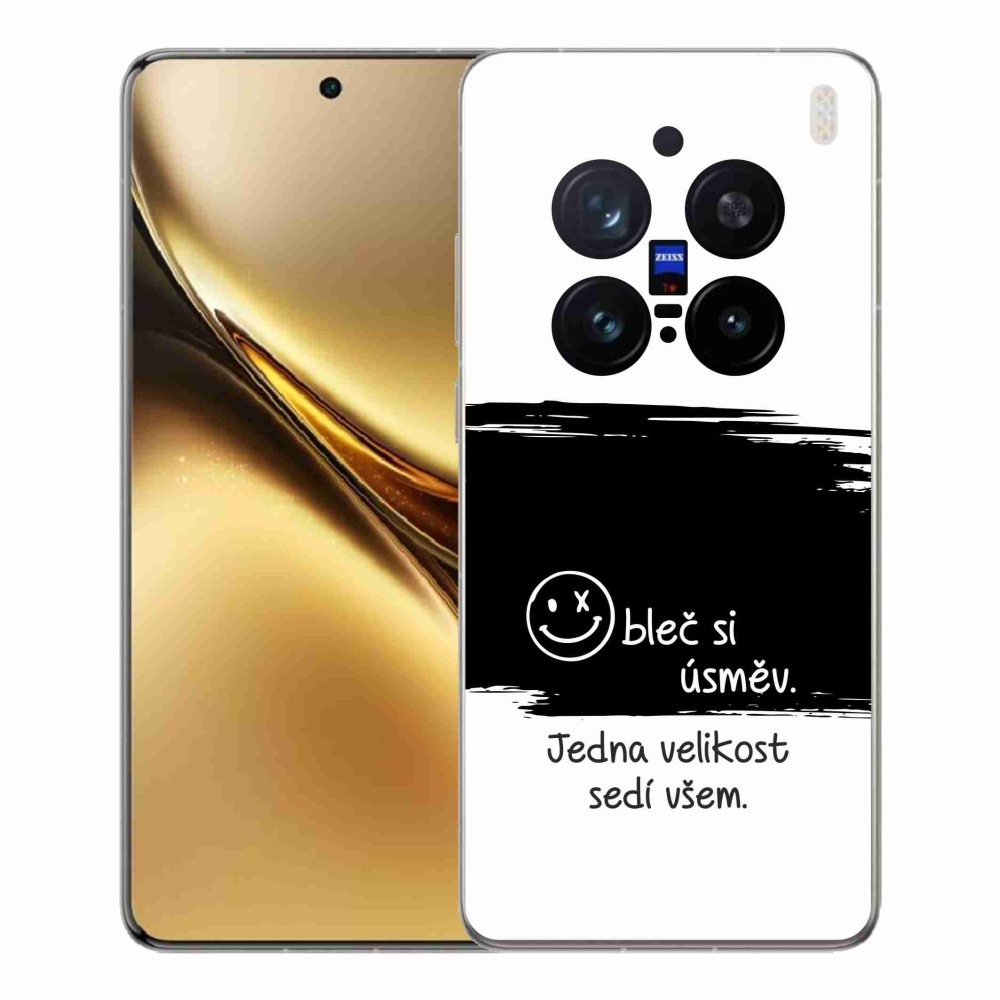 Gelový kryt mmCase na Vivo X200 Pro 5G - vtipný text 8 černobílé pozadí