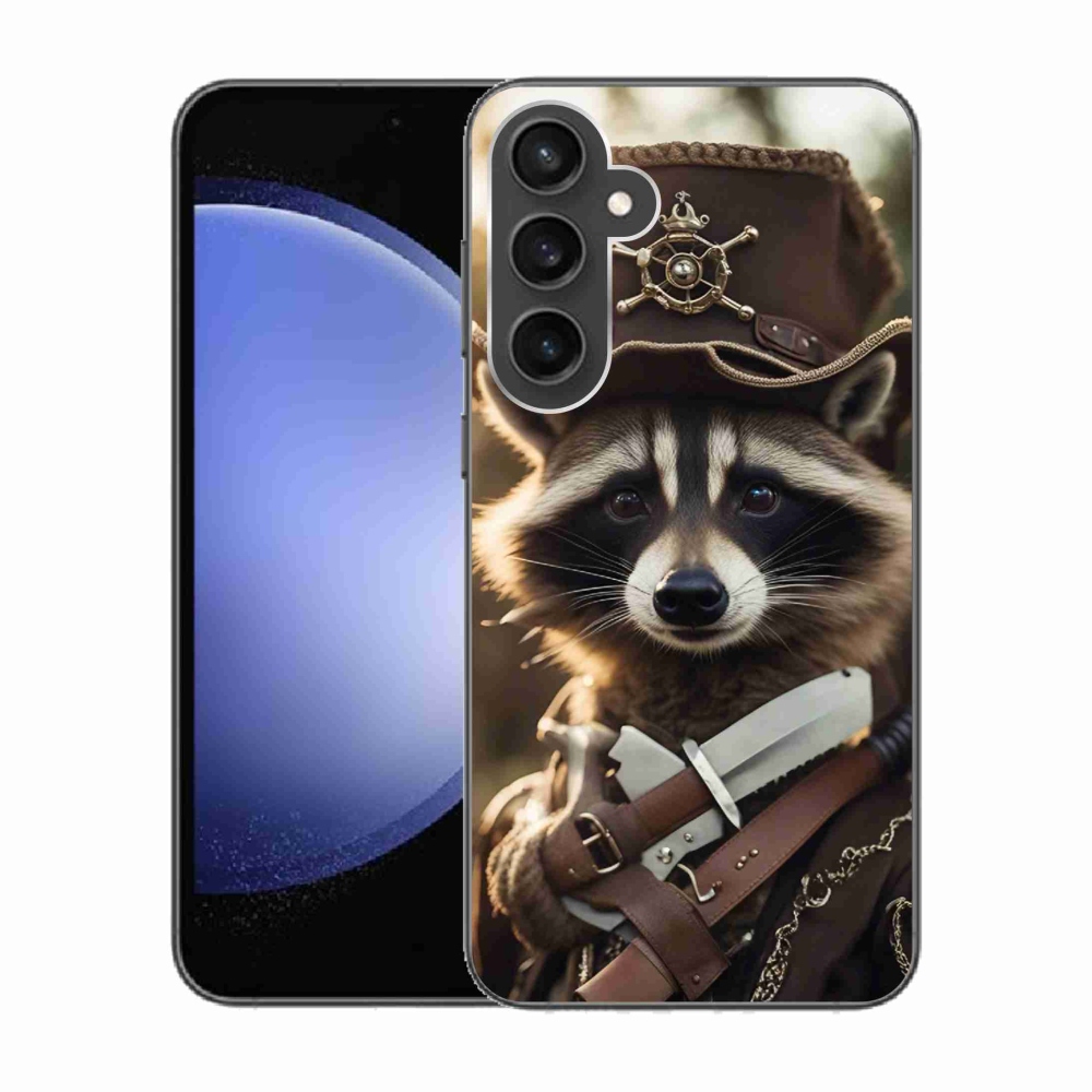 Gelový kryt mmCase na Samsung Galaxy S23 FE - mýval v uniformě