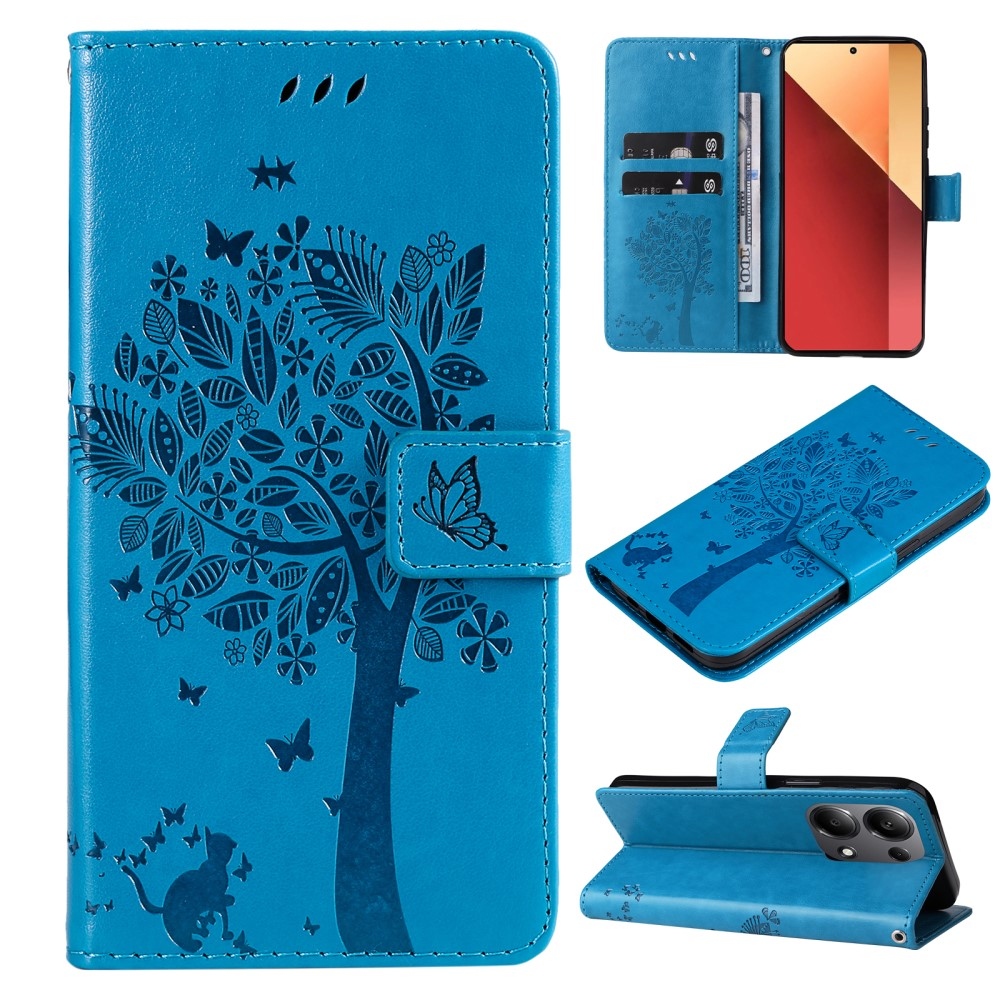 Trees knížkové pouzdro na Xiaomi Redmi Note 13 Pro 4G/Poco M6 Pro - modré