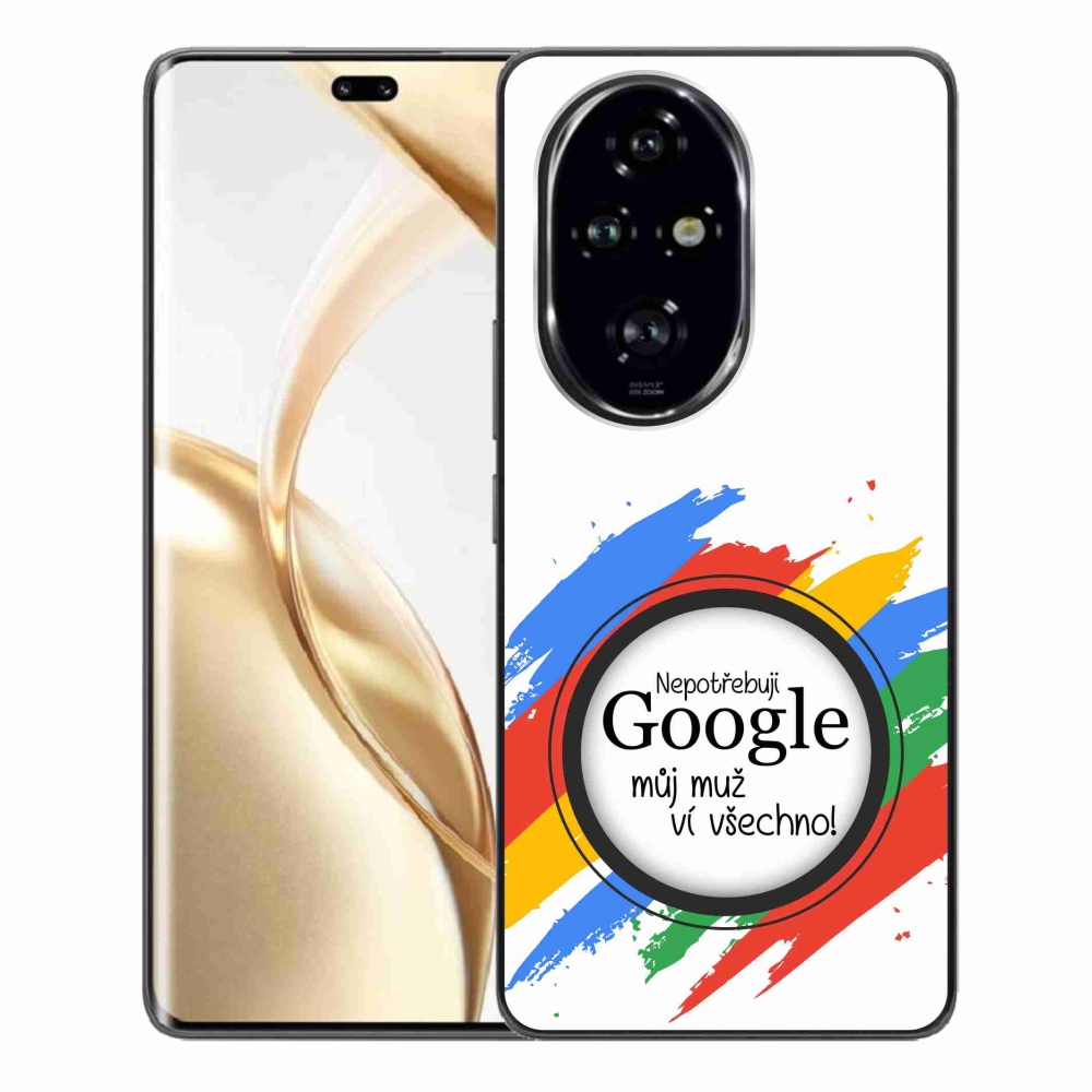 Gelový kryt mmCase na Honor 200 Pro 5G - muž ví všechno bílé pozadí