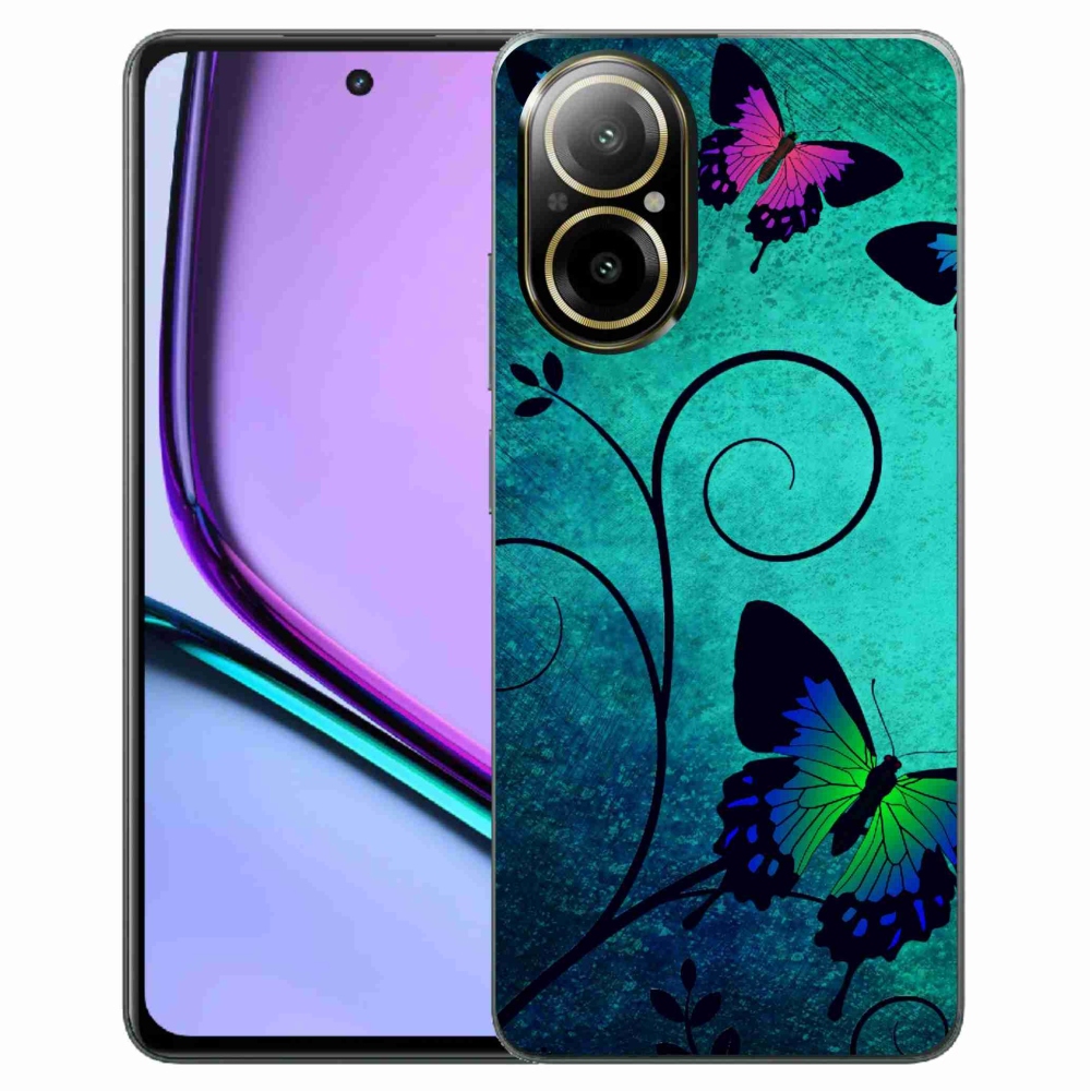Gelový kryt mmCase na Realme C67 - barevní motýli
