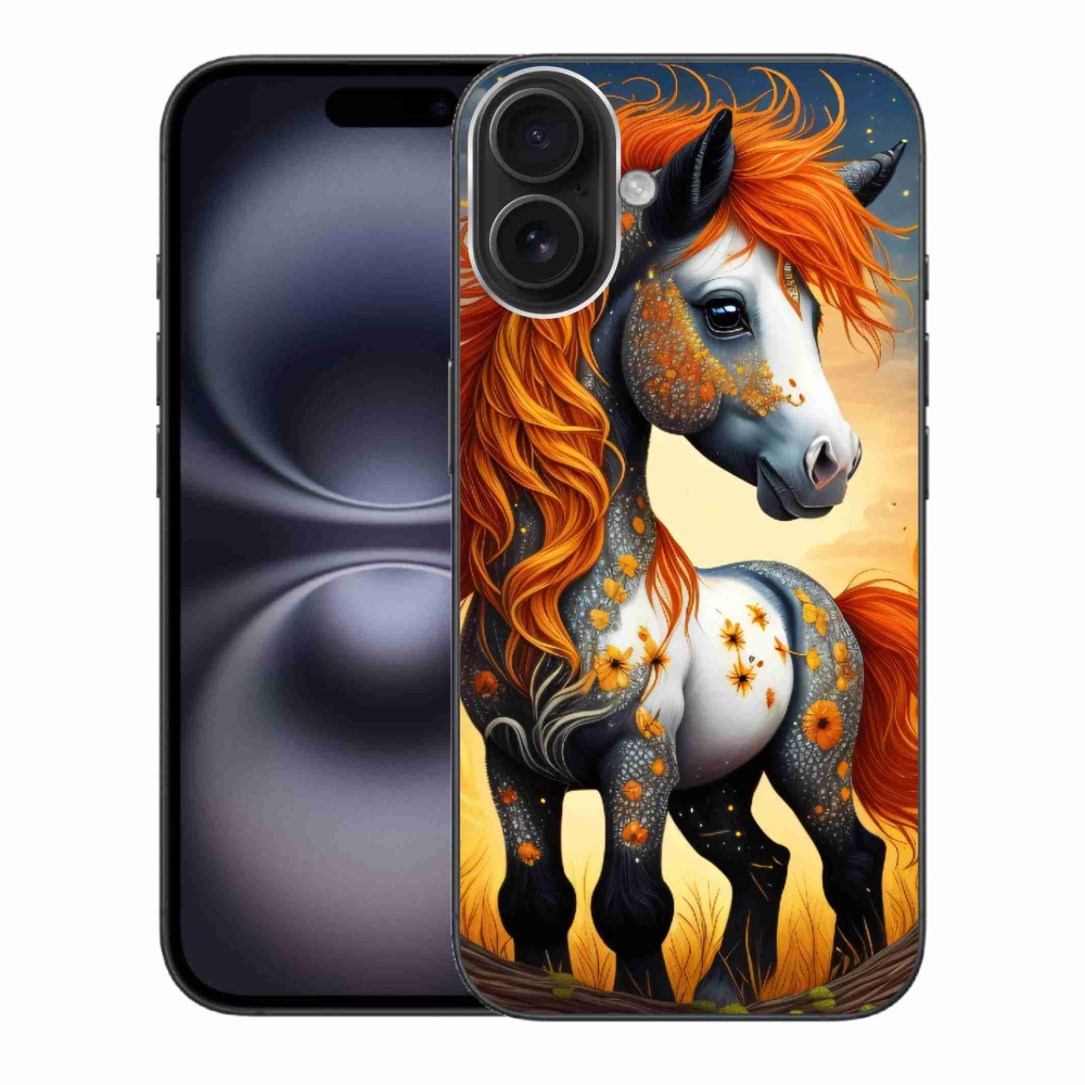 Gelový kryt mmCase na iPhone 16 Plus - barevný poník