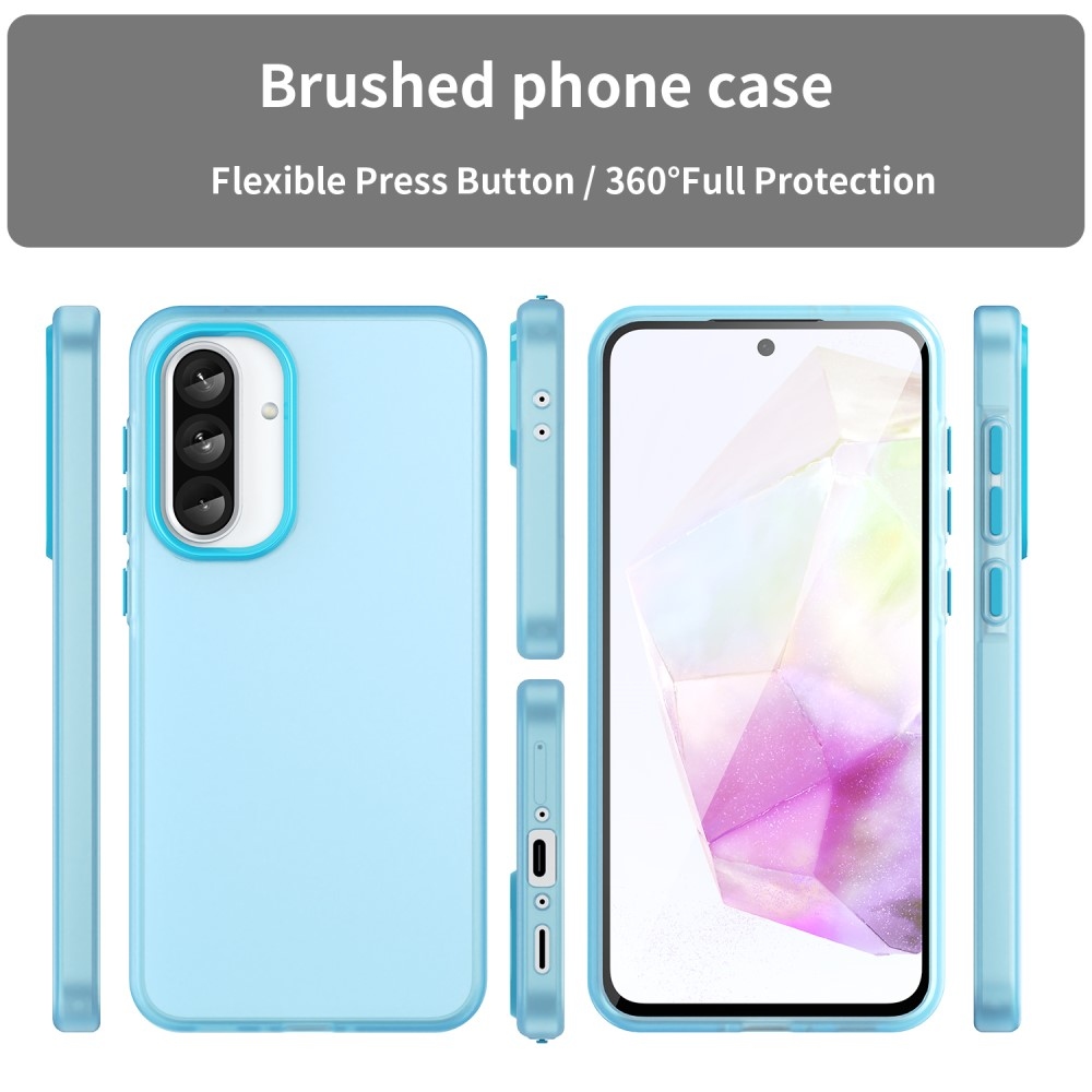 Candys matný gelový obal na Samsung Galaxy A36 5G/A56 5G - světlemodrý