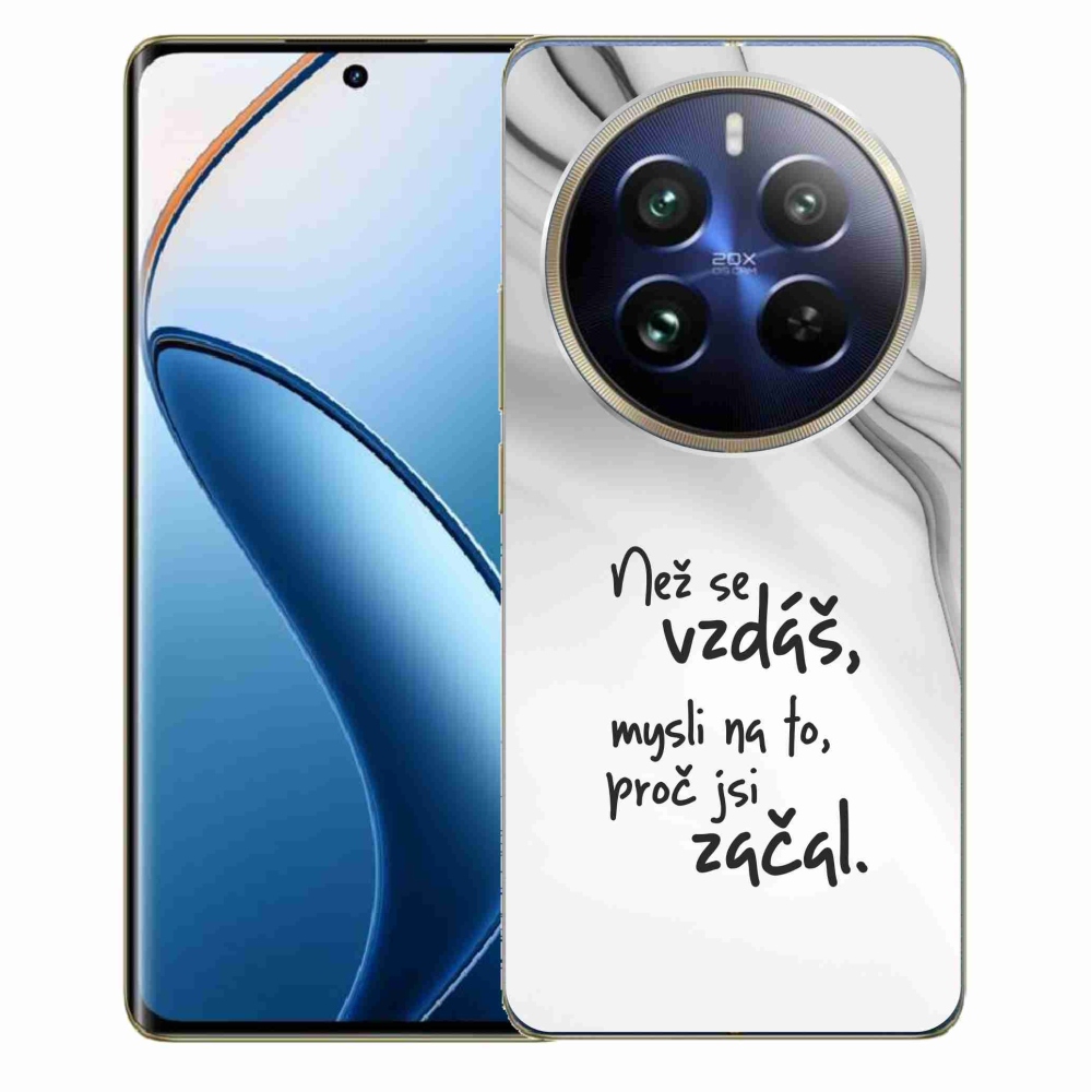 Gelový kryt mmCase na Realme 12 Pro 5G/12 Pro+ 5G - citát 2 bílé pozadí