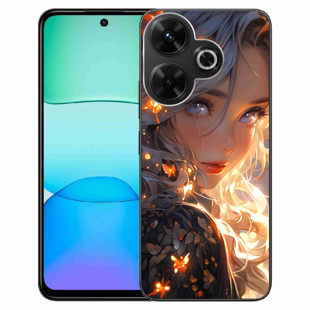 Gelový kryt mmCase na Xiaomi Redmi 13 4G/Poco M6 4G - dívka a motýli