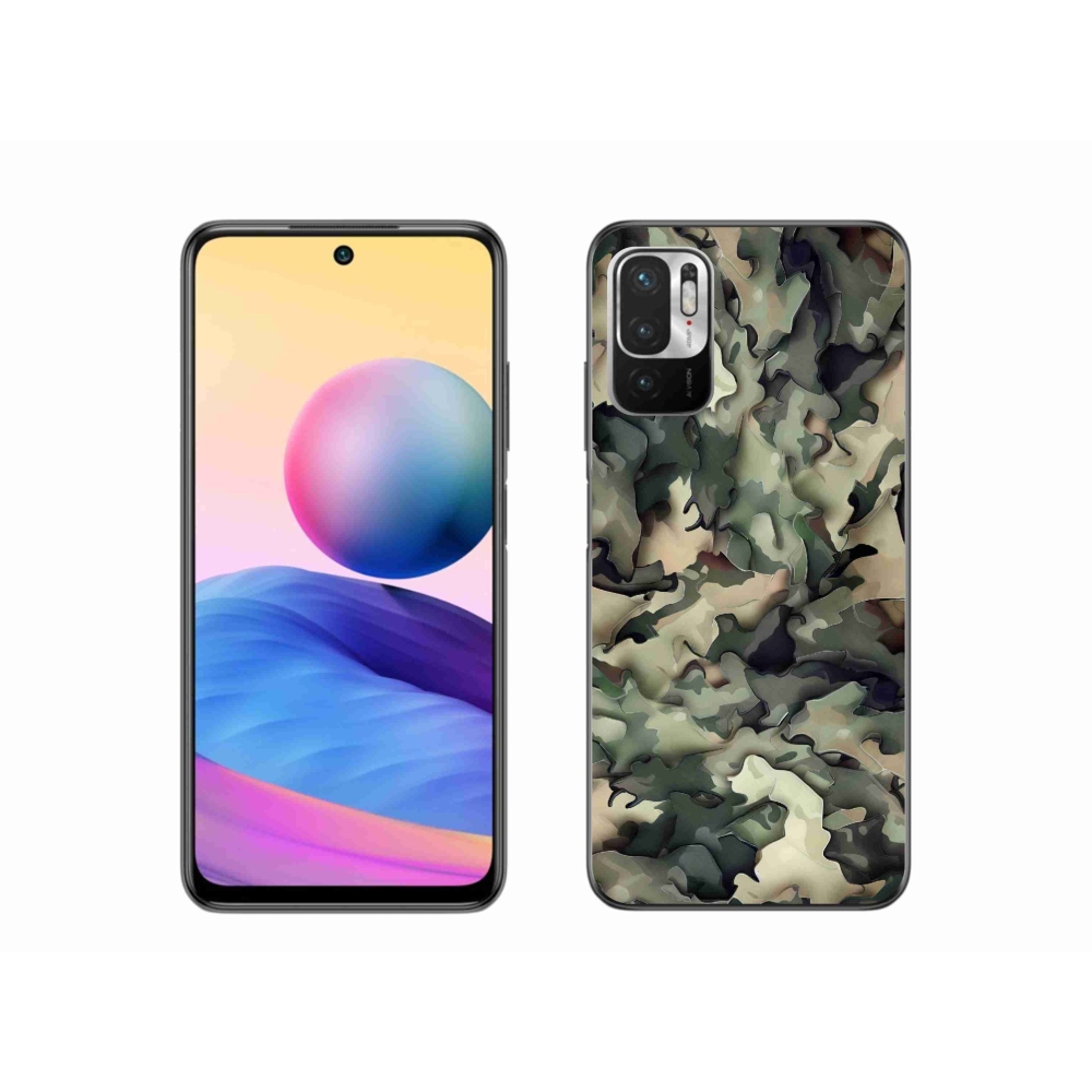 Gelový kryt mmCase na Xiaomi Redmi Note 10 5G - maskáčový vzor 9