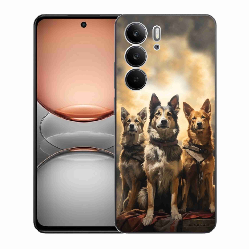 Gelový kryt mmCase na Realme C75 - tři psi