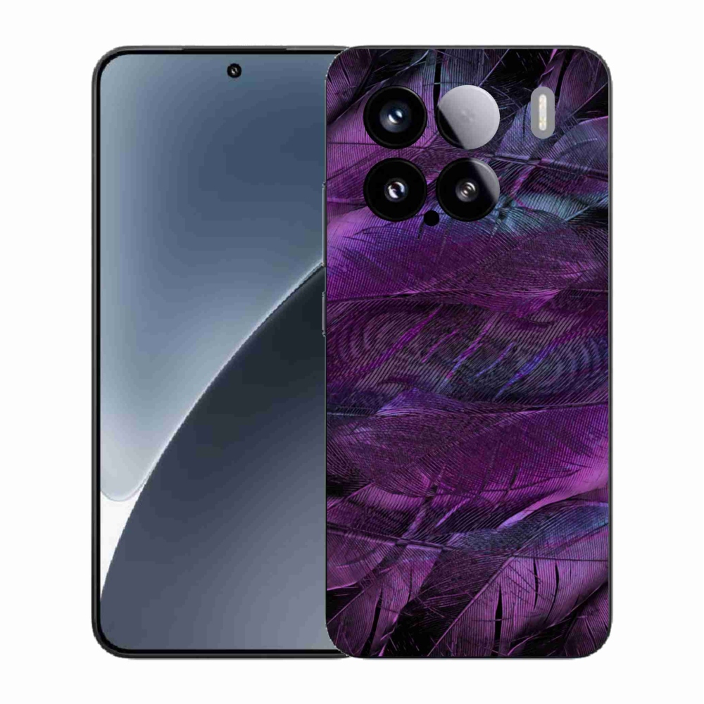 Gelový kryt mmCase na Xiaomi 15 - fialová pírka