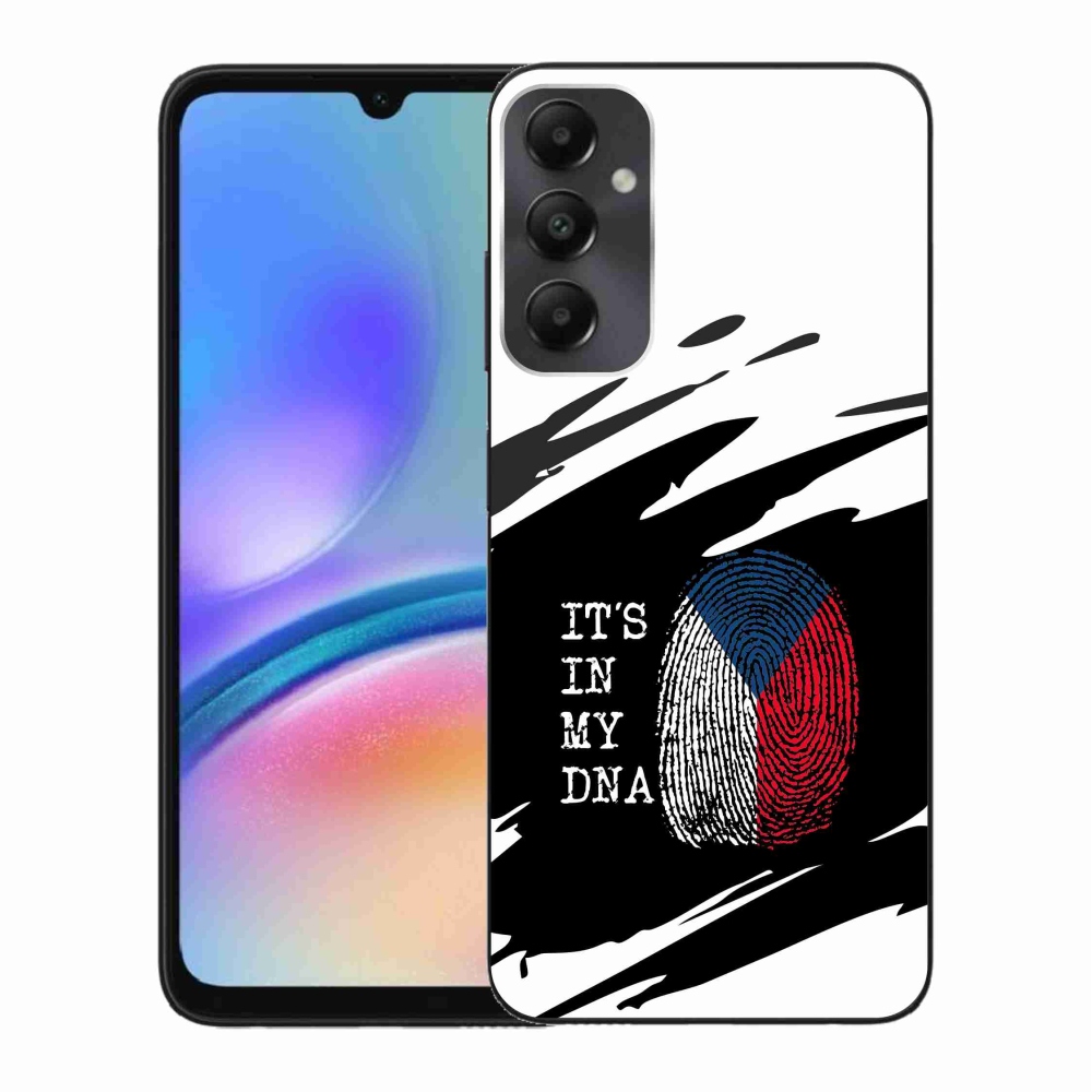 Gelový kryt mmCase na Samsung Galaxy A05s - vlajka otisk prstu černobílé pozadí