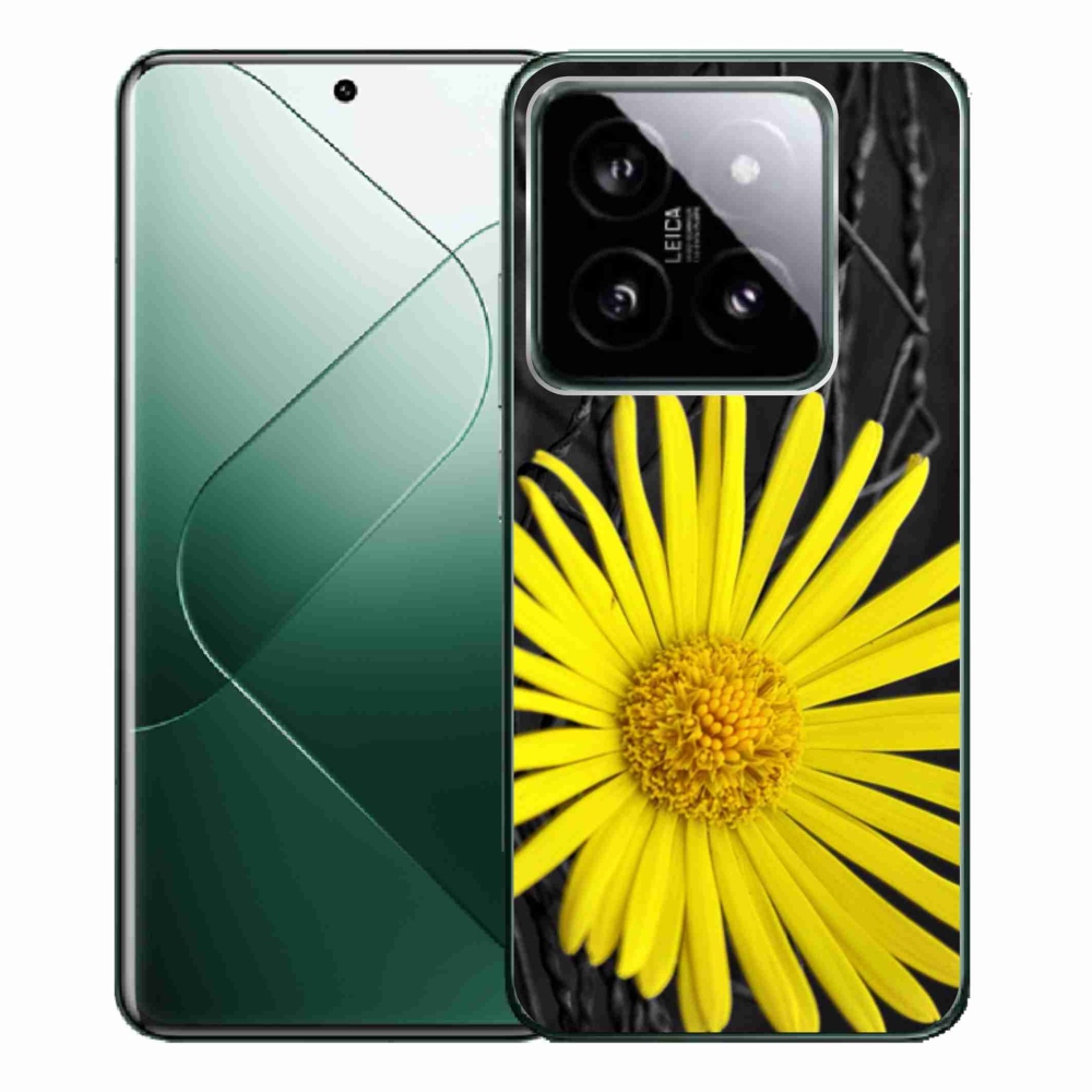 Gelový kryt mmCase na Xiaomi 14 Pro - žlutá květina