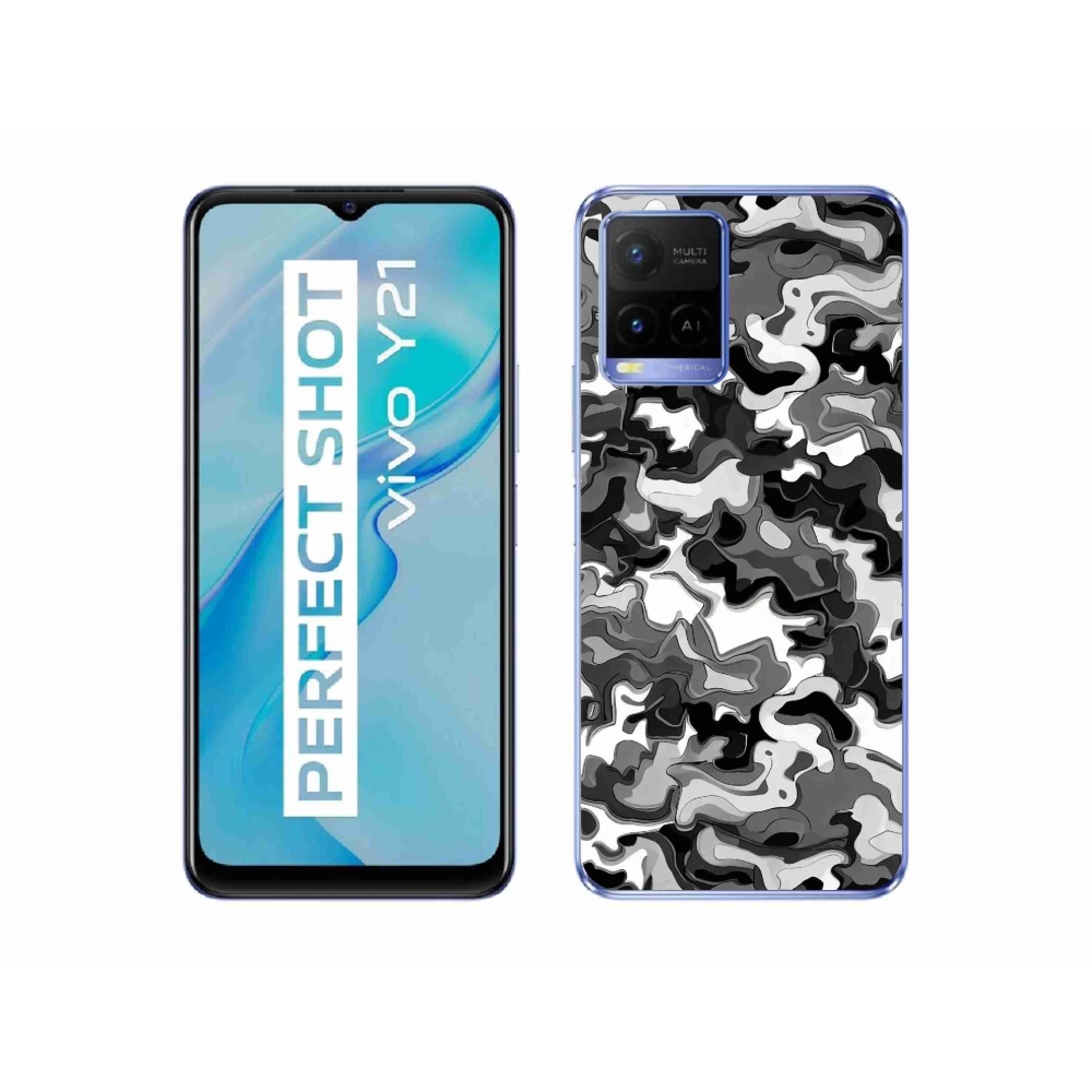 Gelový kryt mmCase na Vivo Y21/Y21s/Y33s - maskáčový vzor 3