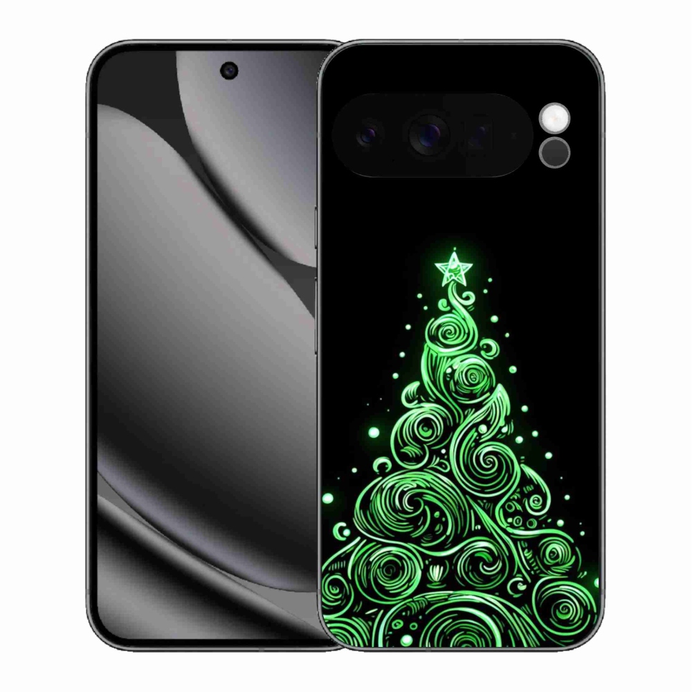 Gelový kryt mmCase na Google Pixel 10 Pro XL - neonový vánoční stromek 3