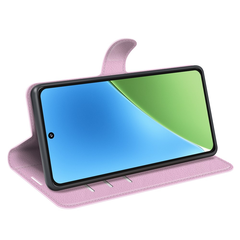Litchi knížkové pouzdro na Xiaomi 15 - růžové