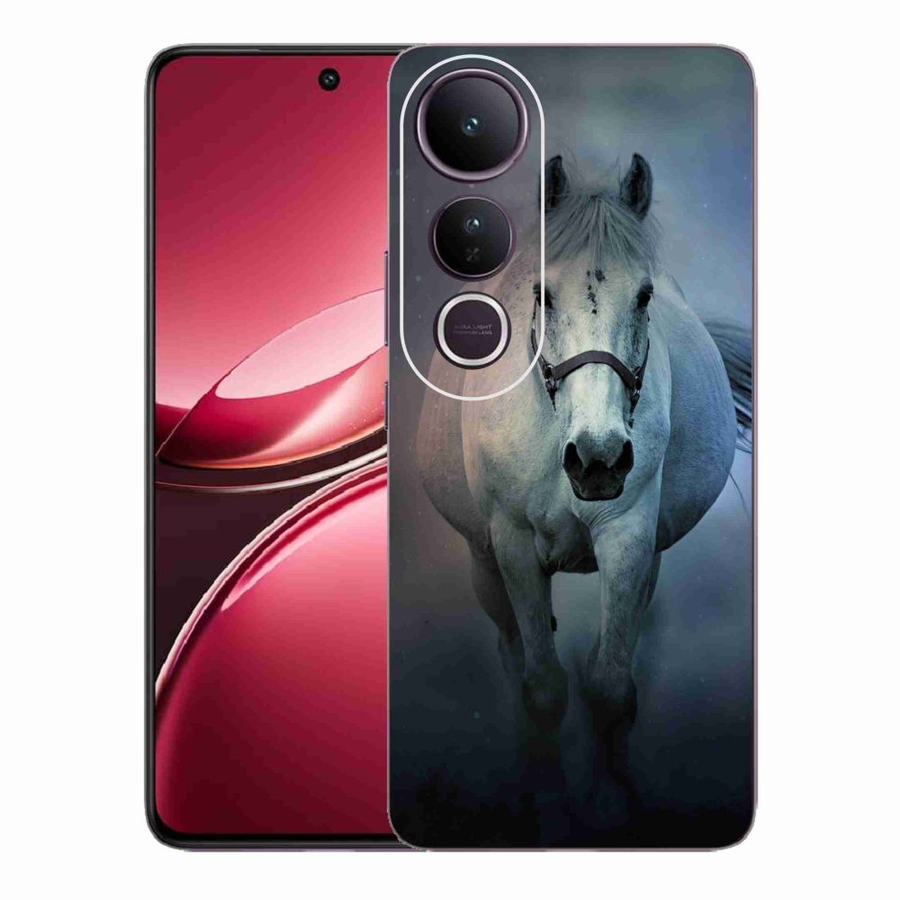 Gelový kryt mmCase na Vivo V50 Lite 4G/5G - běžící bílý kůň