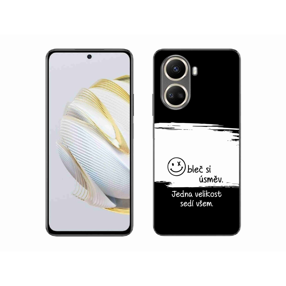 Gelový kryt mmCase na Huawei Nova 10 SE - vtipný text 8 bíločerné pozadí