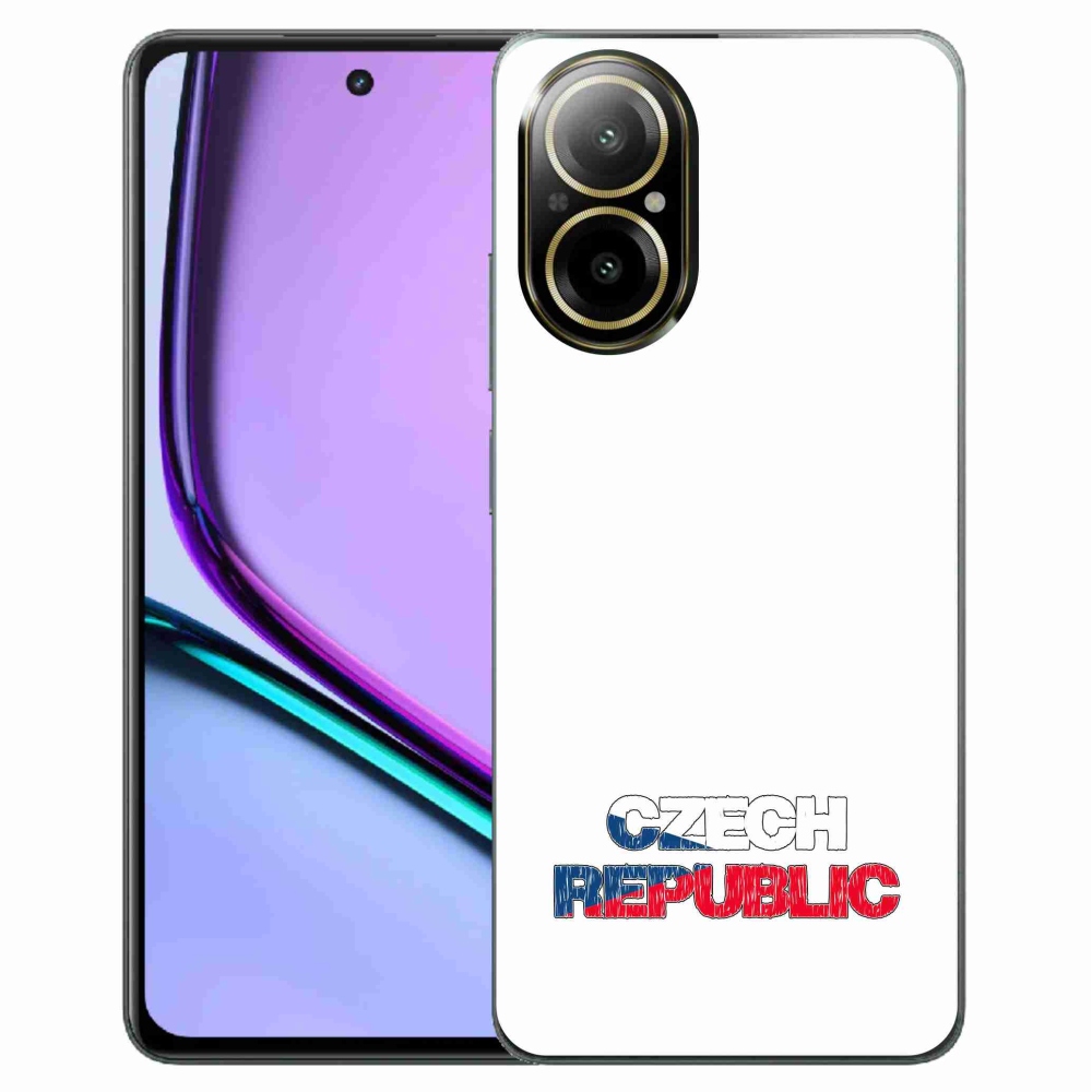 Gelový kryt mmCase na Realme C67 - Czech Republic bílé pozadí