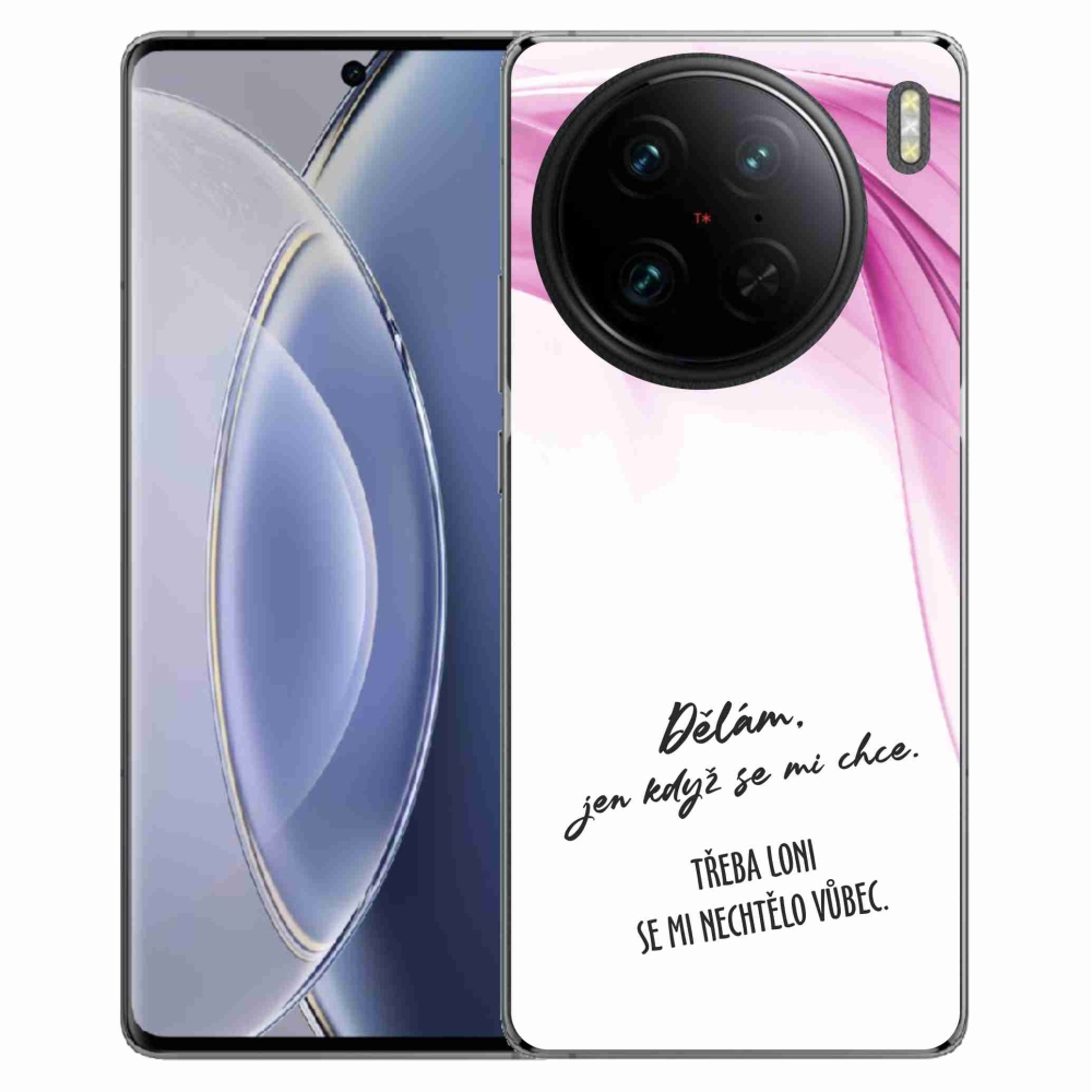 Gelový kryt mmCase na Vivo X90 Pro - vtipný text 12 bílé pozadí