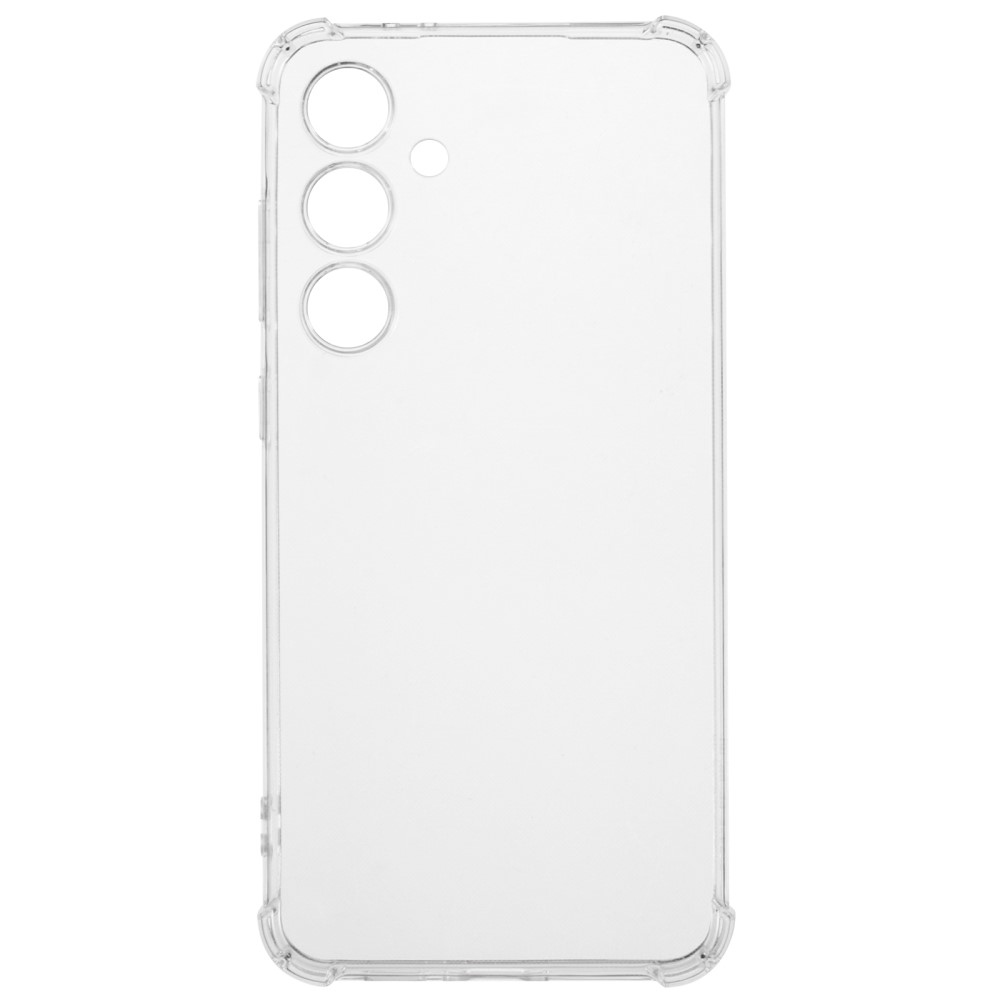 Průhledný gelový obal s vyztuženými rohy na Samsung Galaxy S24 FE - průhledný