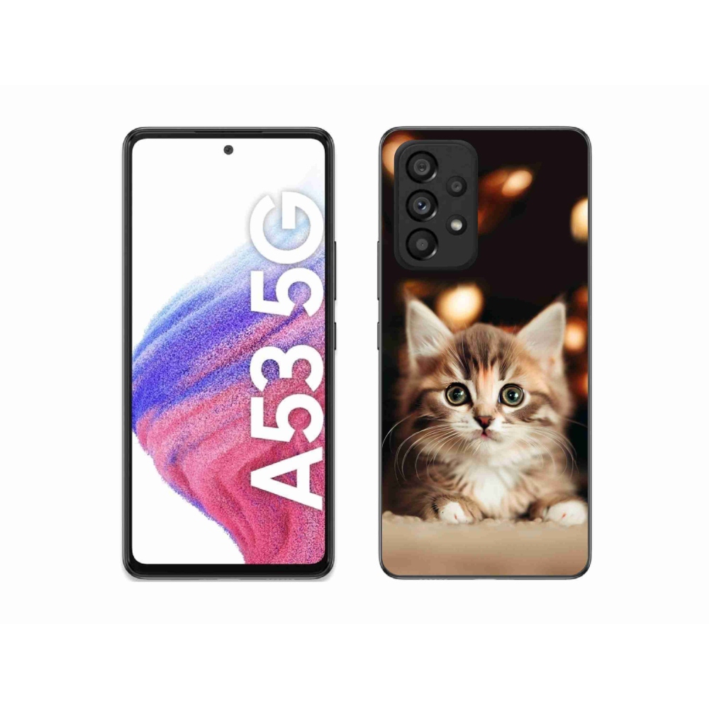 Gelový kryt mmCase na Samsung Galaxy A53 5G - roztomilé kotě 2