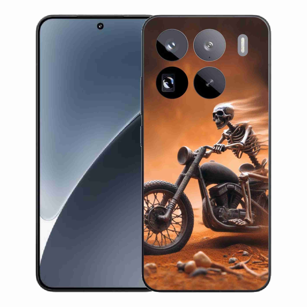 Gelový kryt mmCase na Xiaomi 15 Pro - kostra na motorce