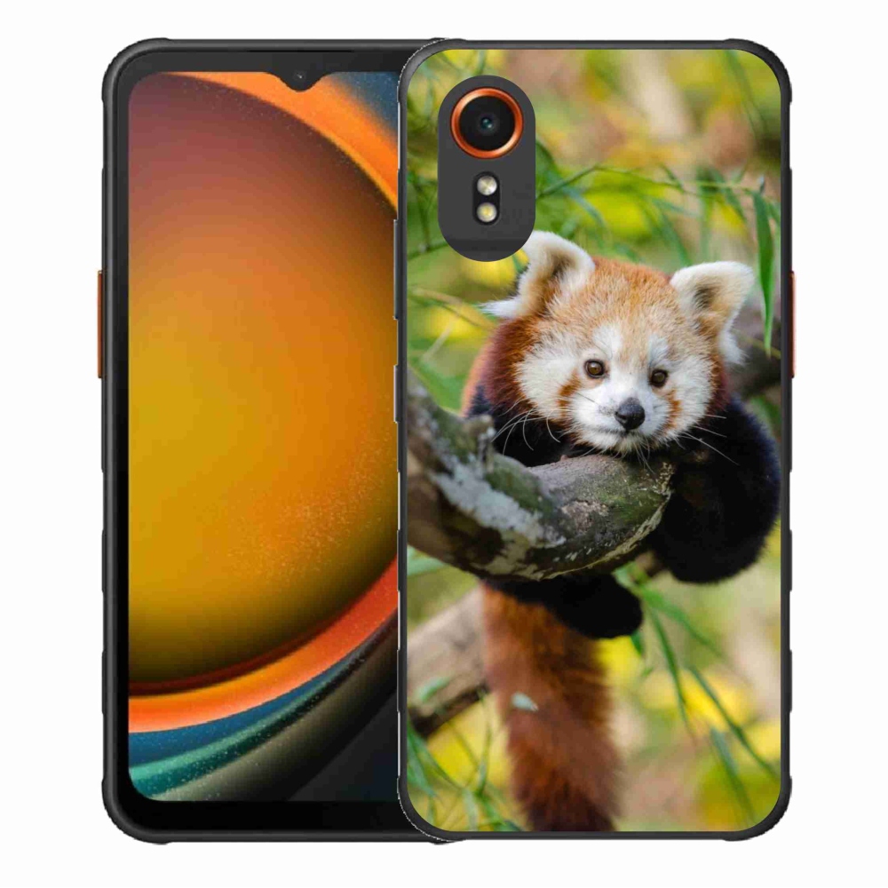 Gelový kryt mmCase na Samsung Galaxy Xcover 7 - panda červená