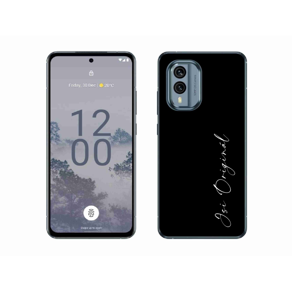Gelový kryt mmCase na Nokia X30 5G - jsi originál černé pozadí
