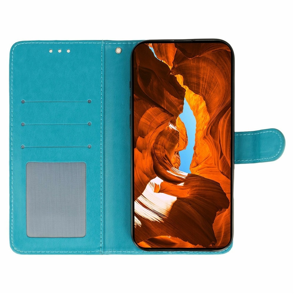 Roses knížkové pouzdro na Xiaomi Redmi 15 5G - modré