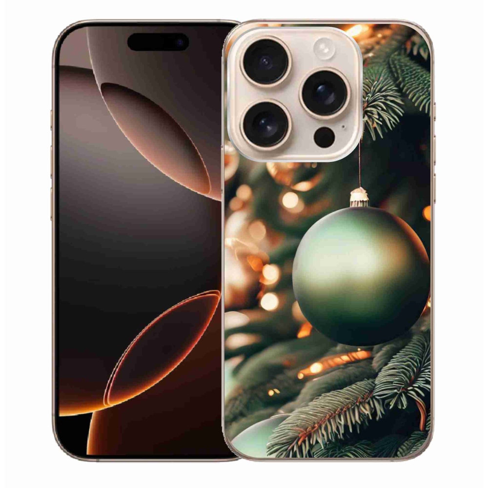 Gelový kryt mmCase na iPhone 16 Pro Max - vánoční ozdoby 1