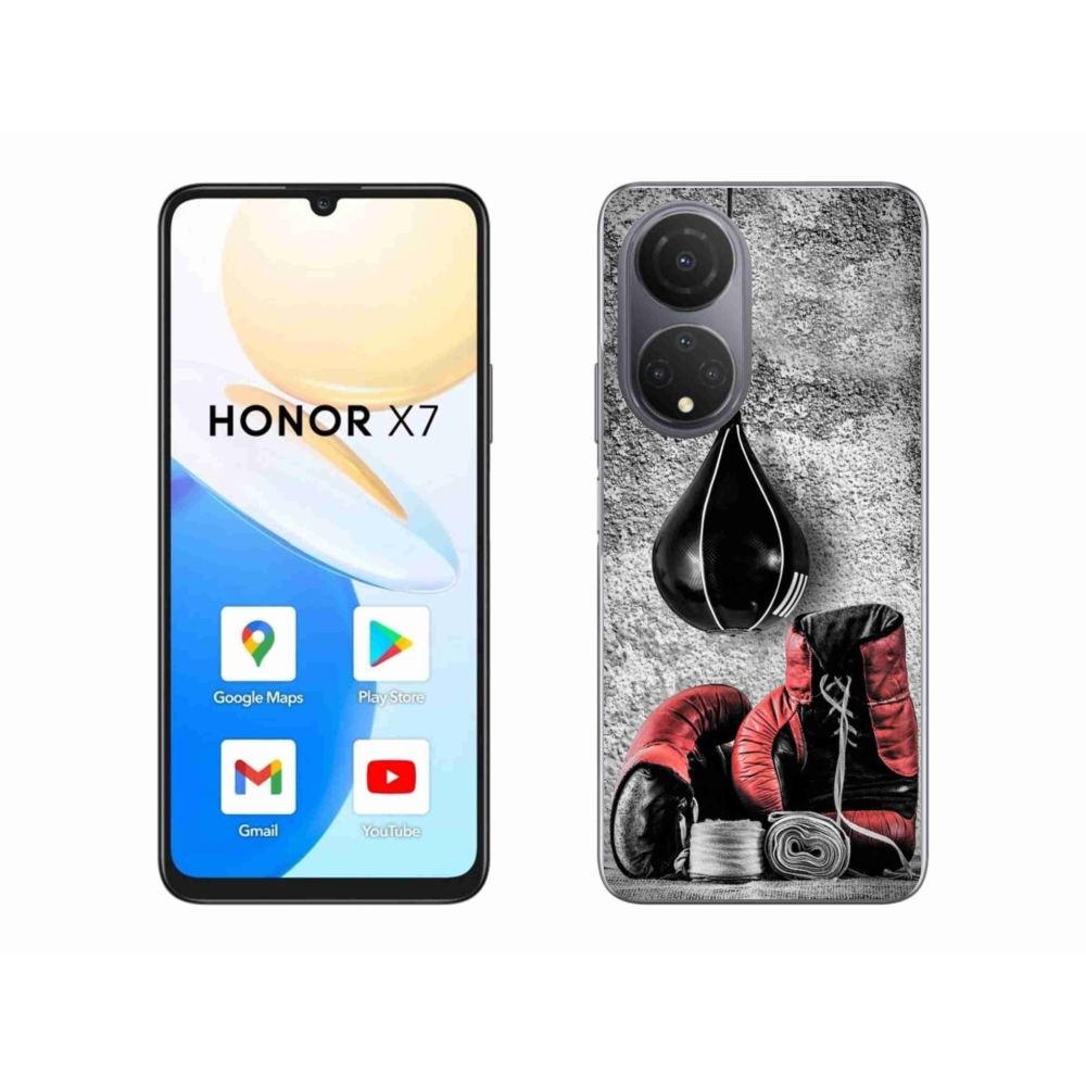 Gelový kryt mmCase na Honor X7 - boxovací pytel a rukavice
