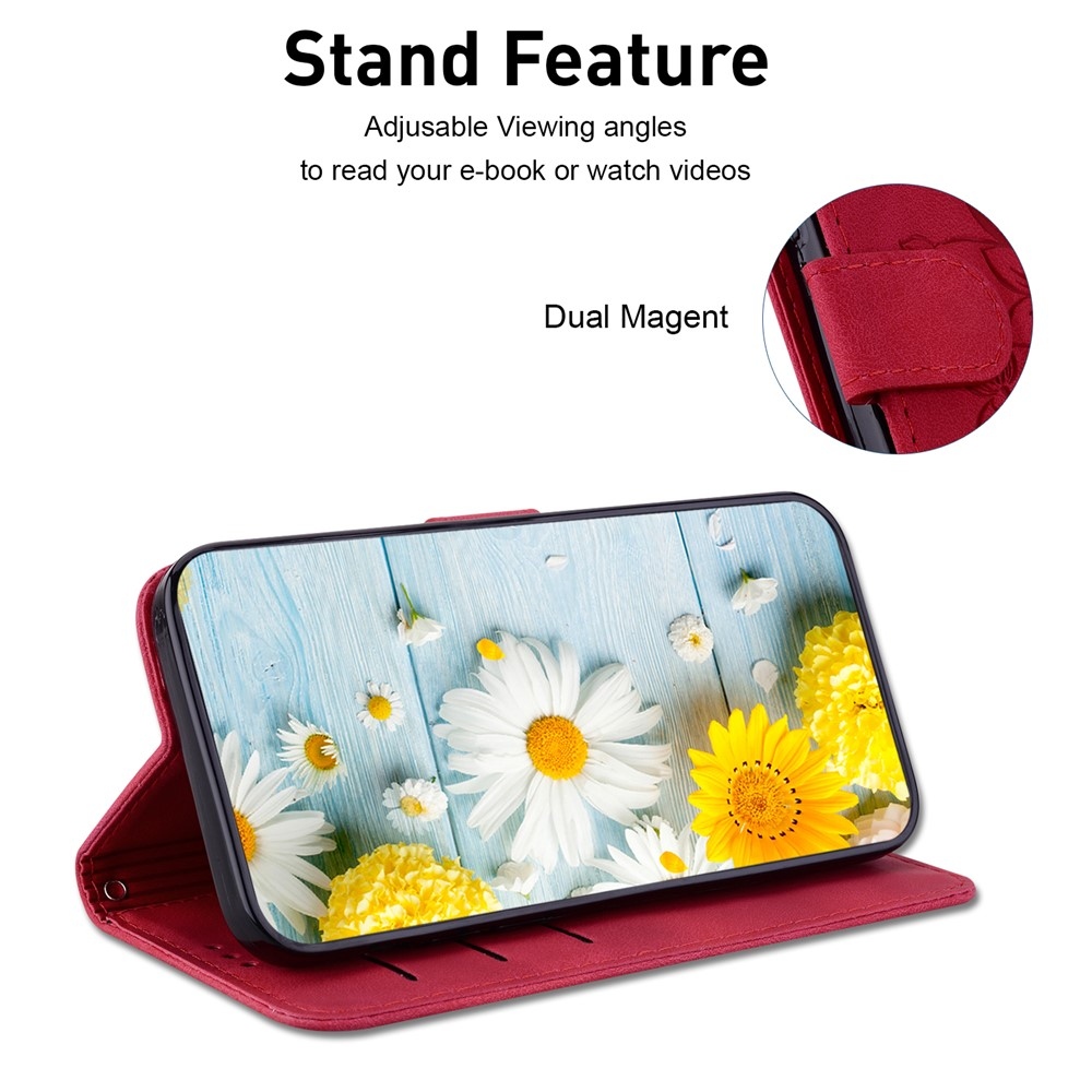 Lily knížkové pouzdro na Xiaomi Redmi 15C 4G/5G (173mm) - červené