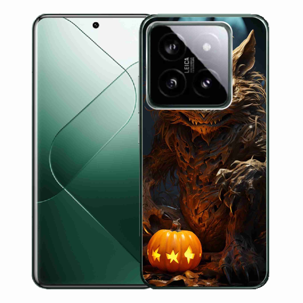 Gelový kryt mmCase na Xiaomi 14 Pro - halloweenská příšera