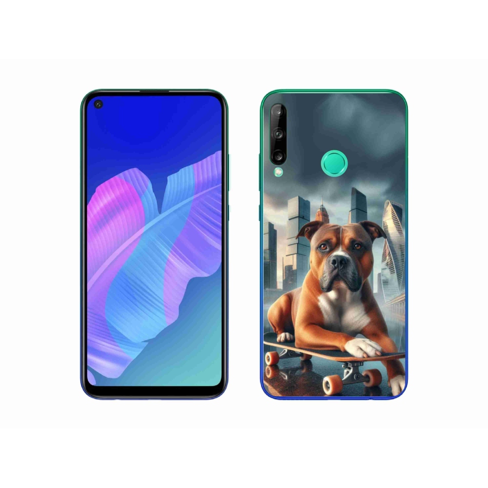 Gelový kryt mmCase na Huawei P40 Lite E - pes na skateboardu
