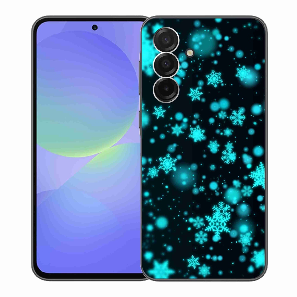 Gelový kryt mmCase na Samsung Galaxy A36 5G - sněhové vločky 1