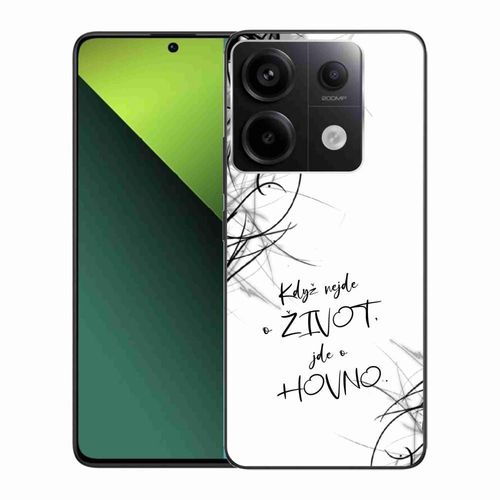 Gelový kryt mmCase na Xiaomi Redmi Note 13 Pro 5G/Poco X6 5G - vtipný text 16 bílé pozadí